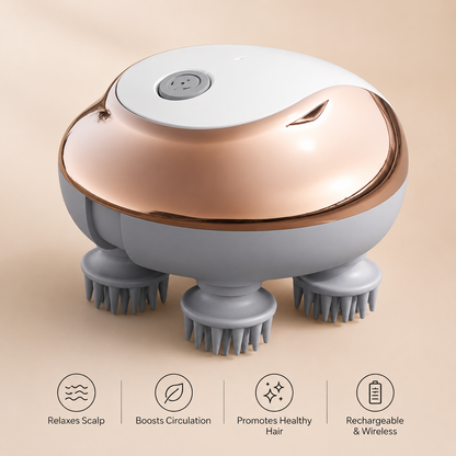 Hair Growth & Scalp Therapy Electric Massager | Rechargeable Deep Scalp Stimulator