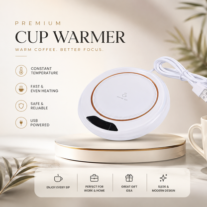 ☕ USB Smart Heating Cup Warmer – Keep Every Sip Perfectly Hot