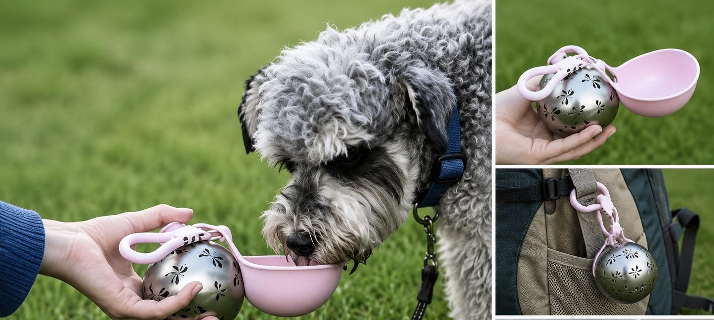 Portable Stainless Steel Pet Water Bottle & Travel Bowl 🐾💧